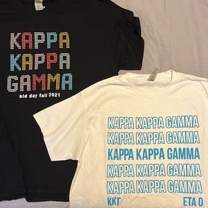 two kappa kappa gamma t shirts